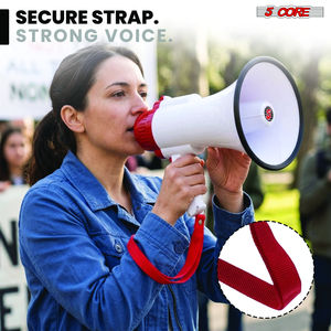 Megafono da 30W con Altoparlante a Tromba, Portata di 800 Iarde, Sirena Potente, Amplificatore Vocale, Attrezzatura Portatile per Sicurezza e Sopravvivenza - Product Image 4