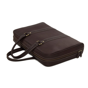 Porte-documents pour ordinateur portable en cuir véritable de haute qualité pour les professionnels, usage au bureau et en voyage - Product Image 5