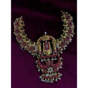 Collar Kundan Nakshi de Plata 92.5 de Sangeetha Jewellers, 245.3g - Product Image 1