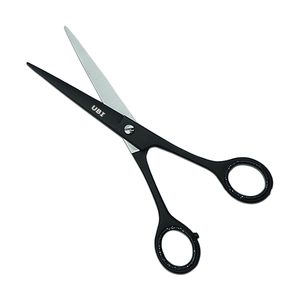 Ciseaux de barbier noirs de 17 cm, à lame droite, en acier à haute teneur en carbone, pour salon et usage professionnel - Product Image 4