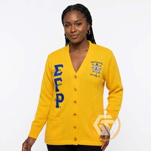Sigma Gamma Rho personnalisé, cardigan brodé en acrylique, vêtements grecs de haute qualité, pulls et cardigans respirants pour femmes - Product Image 2