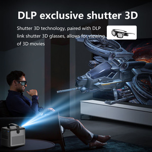 Proiettore Smart con <span class=keywords><strong>Batteria</strong></span> Integrata 1080P HDR10 DLP-LINK 3D Audio 2*10W Wi-Fi 6 1080p per Esterni - Product Image 4