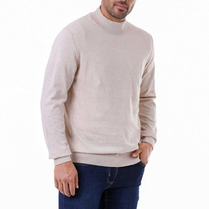 <b>Men</b> Mock Neck <b>T</b>-<b>Shirt</b> Oversized High Collar 100% Cotton Fleece <b>Thermal</b> Breathable Inner Wear <b>for</b> Cold Weather - Product Image 2