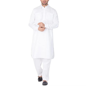 Élégant shalwar kameez blanc pour homme, vêtements islamiques tendance pour homme, design brodé, kameez de qualité, robe ethnique - Product Image 1