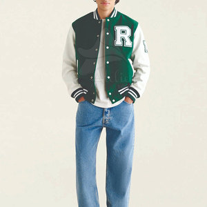 เสื้อแจ็คเก็ตหนังผู้ชาย แขนยาว ปักโลโก้ตามสั่ง ติดกระดุม สไตล์ลำลอง สตรีทแวร์ อุ่นสบาย แฟชั่นสำหรับผู้ชาย - Product Image 2