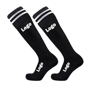 Orange <b>Knee</b> <b>High</b> Football <b>Socks</b> With Logo Print For Adults Soccer Sports Use Breathable Cotton Material - Product Image 3