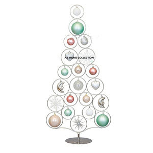 Arbre de Noël en métal avec éclairage LED, étoile sur le dessus et clochettes suspendues, article décoratif de table, support de présentation de Noël - Product Image 1