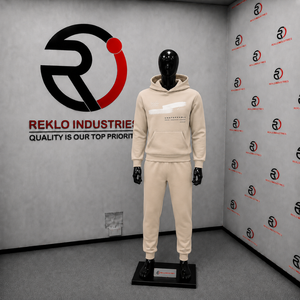 Conjunto Deportivo Beige para Hombre, Sudadera con Capucha Estampada y Pantalones Jogger, Ropa Deportiva Informal Personalizada al por Mayor, Conjunto de Dos Piezas - Product Image 3