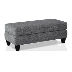 Pouf in Ciniglia Stile Contemporaneo, 1 Pezzo, Seduta Grigia in Peluche, Arredamento Moderno per Soggiorno - Product Image 4