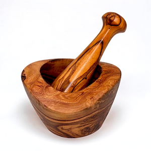Ensemble mortier et pilon en bois écologique et durable pour la vente en gros |   Moulin à épices en bois naturel |   Broyeur d'herbes |   Ustensile de cuisine fait main - Product Image 6