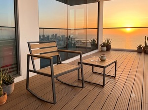 Chaise à bascule d'extérieur moderne, légère et durable, de haute qualité, fournie directement par l'usine, idéale pour la chambre, le balcon et le parc - Product Image 5