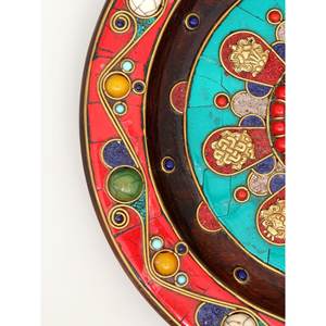 10 \ "Budista Tibetano Ashtamangala colgante de pared Decoración elegante para el hogar o el templo - Product Image 2