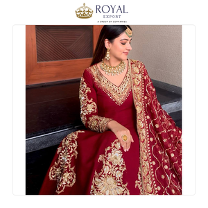 Collection de costumes de luxe au design accrocheur en faux georgette avec broderie de fils et travail de sequins, style pakistanais - Product Image 3