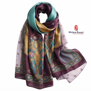 Custom Printed Long <b>Scarf</b> Soft Fabric Head <b>Scarf</b> White Label Low MOQ OEM ODM Textile Manufacturer Fashion Brands - Product Image 1
