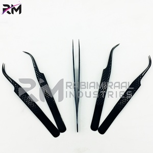 Pinzas Profesionales RMI con Punta de Fibra para Extensión de Pestañas, Pinzas de Acero Inoxidable de Primera Calidad con Agarre Nano, Hechas en Pakistán - Product Image 6