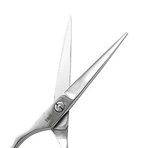 Ciseaux de barbier professionnels pour gauchers de 5,5 pouces, bord de rasoir, tranchants, en acier inoxydable 6CR13, repose-doigts amovible UBI - Product Image 4