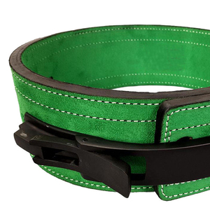 Ceinture de musculation unisexe 2026 en cuir de vachette respirante, réglable, antidérapante, avec logo personnalisé et boucle à levier pour une protection professionnelle - Product Image 4