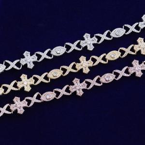 Premium Fashion Moissanite Charm Chain <b>Bracelet</b> in 925 <b>Sterling</b> <b>Silver</b> Shimmering Link Jewelry for Modern Styling - Product Image 2