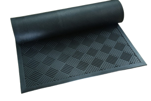 Heavy-Duty <b>Rubber</b> Scraper Doormat Criss-Cross Basketweave Anti-Slip <b>Outdoor</b> Entrance <b>Mat</b> - Product Image 3