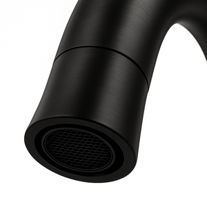 Rubinetto da Bagno Nero Opaco da 8 Pollici con 2 Maniglie e Design a 3 Fori, con Doccetta Estraibile a 360 Gradi e Scarico a Scomparsa per Lavabo - Product Image 5