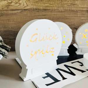 Molde de Silicona de Resina de Yeso para Decoración Navideña con Letras de Luz Ambiental de Bola de Navidad - Product Image 3