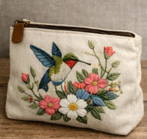 Custom Cotton Pouch <b>Wallet</b> & Makeup Bag Zippered Closure Eco-Friendly Portable Reusable Storage Gift with Custom Logo Option - Product Image 2