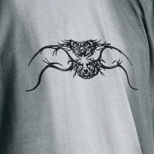 เสื้อยืดโอเวอร์ไซส์ลายกราฟิกผู้ชาย แขนสั้น คอกลม ทรงหลวม สไตล์สตรีทแวร์ลำลอง พิมพ์ลายกราฟิกมังกรด้านหลัง ขายส่ง - Product Image 5