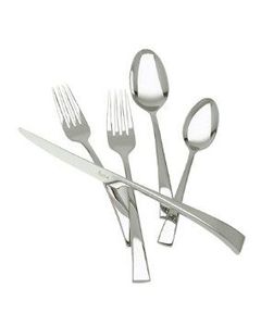 Ensemble de couverts en métal de luxe contemporain, ustensiles de table durables en acier inoxydable pour hôtels, restaurants, traiteurs et tables élégantes - Product Image 2