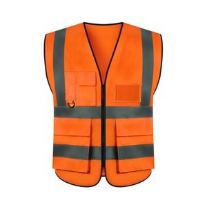 Hi Vis Winter Workwear Labor Security Engineering Multi-pocket Reflective Men Vest Site Reflective Vest Clothes Jacket - Product Image 4