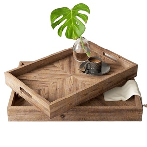 Best Quality Wood Serving <b>Tray</b> Decorative <b>Breakfast</b> Wood Serving <b>Trays</b> for Restaurants and Home Daily Serving - Product Image 1