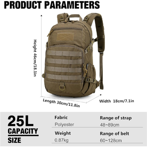 Wholesale Custom Premium <b>Small</b> Gym Hiking <b>Backpack</b> Hunting Mochilas Tactical 25L Molle Tactical <b>Backpack</b> Bags for Men Bags - Product Image 3