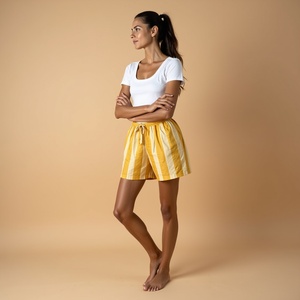 Ladies beachwear <b>boxer</b> shorts with elastic waistband and relaxed fit - Product Image 5