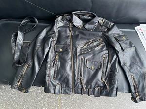 Chaqueta de Cuero Genuino para Hombre, Estilo Motociclista, Impermeable, con Cuello Camisero y Cierre, Cortavientos, Informal, para Invierno - Product Image 3