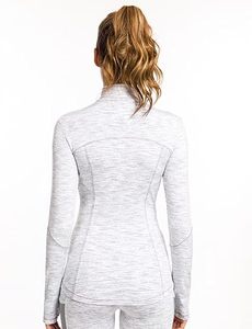 Camiseta Deportiva de Manga Larga con Cuello Alto y Cremallera para Mujer, Color Rosa, Transpirable, de Spandex y Poliéster, Ajuste Ceñido, Estilo Casual - Product Image 3