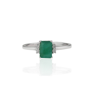 New Trilogy Design Octagon Shape Natural <b>Emerald</b> Gemstone Pure Solid 925 Sterling <b>Silver</b> <b>Ring</b> May Birthstone Fine Jewelry - Product Image 3