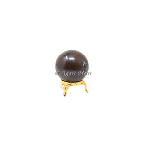 Vente en gros de sphères de cristaux d'apatite foncée de haute qualité avec support en laiton, boule de cristal de guérison Reiki, artisanat populaire pour la décoration - Product Image 4