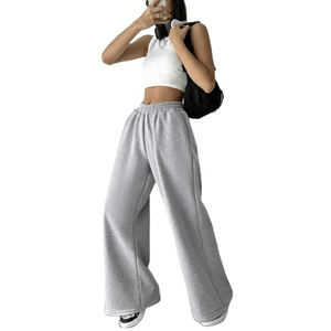 Top Trendy Cotton Made Casual Wear Sweat Pants Fleece <b>Winter</b> Flat Front Regular Fit Women's <b>Trousers</b> Women <b>Trouser</b> Regular - Product Image 1