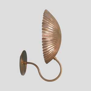 Applique murale moderne en laiton avec abat-jour côtelé, éclairage intérieur pour salon, décoration intérieure - Product Image 3