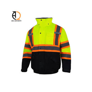 Safety Work-wear Men's safety Jackets With <b>Reflective</b> Wholesale High Quality Front Zipper Safety Jacket - Product Image 5