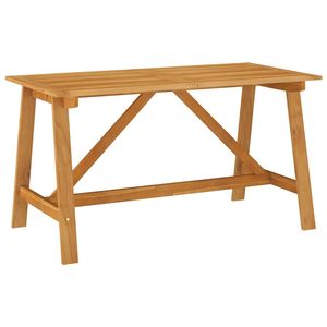 Table de jardin en bois d'acacia massif, durable et de taille moyenne, tables d'extérieur naturelles - Product Image 1