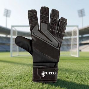 HITO ELEGANT Football Goalkeeper Gloves Full Finger Non-Slip Breathable Leather With Adjustable Wrist Strap Unisex - Product Image 2