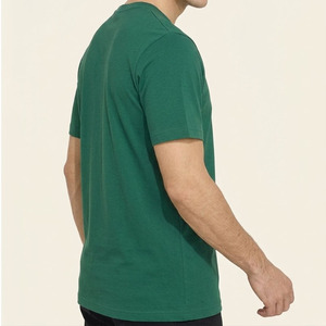 Custom Logo <b>Men</b> <b>Green</b> <b>T</b>-<b>Shirt</b> Bulk Wholesale | Premium Heavyweight 100% Combed Cotton Blank Tee - Product Image 4