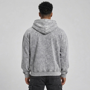 Sudaderas con capucha para hombre con estampado acid wash que combinan efectos vintage lavados, diseños llamativos, tela premium y un estilo streetwear cómodo. - Product Image 3