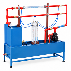 Appareil d'essai du nombre de Reynolds et du facteur de friction |   Équipement d'analyse du flux de fluides pour l'entraînement en laboratoire d'ingénierie hydraulique - Product Image 1