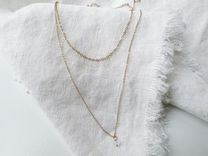 Dainty Moonstone Layered <b>Necklace</b> Set for Women Round Drop Moonstone <b>Necklace</b> Elegant Handmade Jewelry Gift for Her - Product Image 4