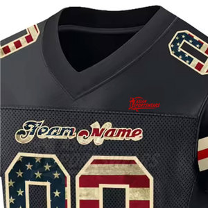 Jersey americano personalizable. Pedidos al por mayor disponibles. Varios tamaños, colores y estilos para combinar con las preferencias del equipo y del jugador. - Product Image 6