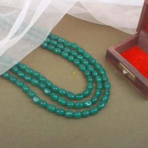 Shivaay Emerald Green Designer Groom Kantha Fine Beaded Necklace - Product Image 3