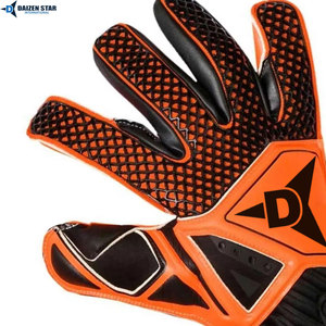 Gants de gardien de but Daizen Star Football Orange Noir PU Antidérapants Respirants Protection des doigts Fermeture auto-agrippante Unisexe - Product Image 4