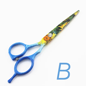 Ciseaux de coiffure professionnels japonais 440C de 5,5 pouces, peinture couleur grillée, ciseaux de coupe multifonctionnels pour barbier - Product Image 5