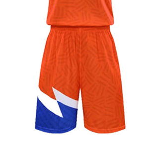Ensemble d'uniformes de basketball unisexe orange et bleu, col en V, sans manches, imprimé par sublimation, respirant, en polyester, pour adultes, toutes saisons - Product Image 6